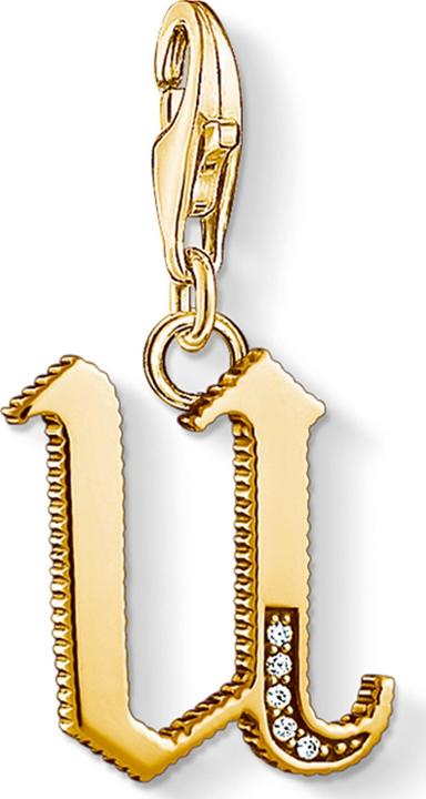 Immagine prodotto Thomas Sabo Ciondolo Charm lettera U oro (Argento 925, Placcatura in oro giallo 750)