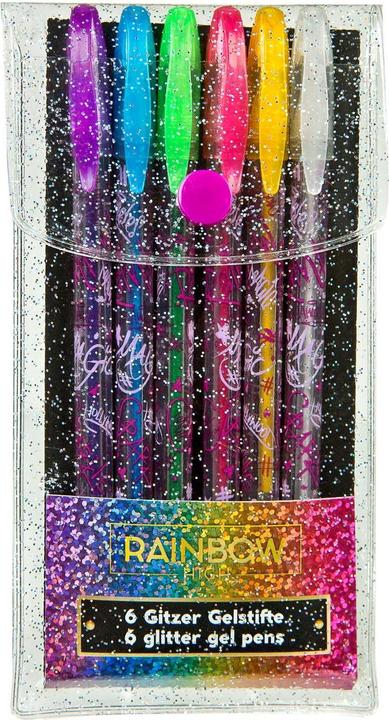Immagine prodotto Undercover Penne gel arcobaleno ad alto contenuto di glitter, 6 pezzi. (Argento, Rosa, Blu, Verde, Oro, Lilla, 6 x)