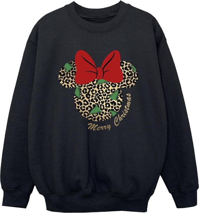 Disney Minnie Mouse Leopard Christmas Sweatshirt Jungen
