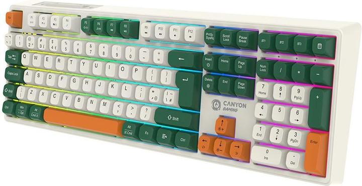 Productafbeelding Canyon Computertoetsenbord Shadder GKW-11 Mech RGB UK/US Wireless Wit
