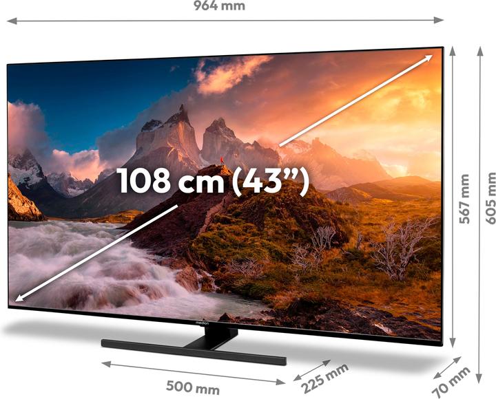Medion LIFE® X14373 (MD 31256) QLED Android TV (43", QLED, 4K)