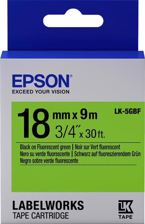 Epson Etikettenkassette Lk-5gbf (1.80 cm, Schwarz)