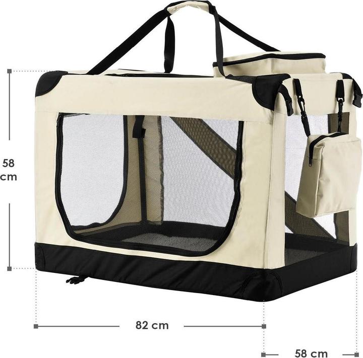 Immagine prodotto Juskys Box per il trasporto dei cani (pieghevole) (Cane, Pieghevole, Traspirante, Lavabile)