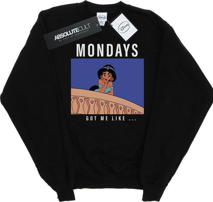 Actual product image Disney Princess Girls Jasmine Mondays Got Me Like Sweatshirt (128)