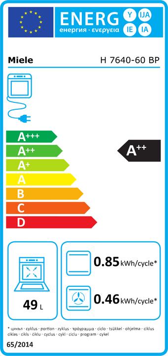Energy Label Miele H 7640-60 BP
