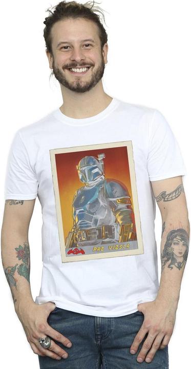 Actual product image Star Wars Mens The Mandalorian Paz Vizla Card T-Shirt (XXL)