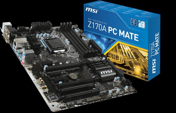 Actual product image MSI Z170a PC Mate (LGA 1151, Intel Z170, ATX)