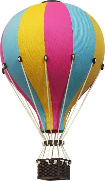 Produktbild Super Balloon Deko Heissluftballon Pink Blau Gelb (1 x)