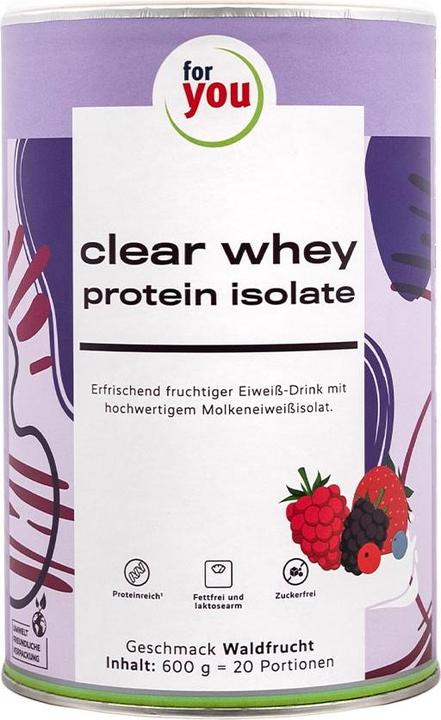 Immagine prodotto For You proteine del siero del latte isolate chiare - frutti di bosco (Frutti di bosco, 1 pz., 600 g)