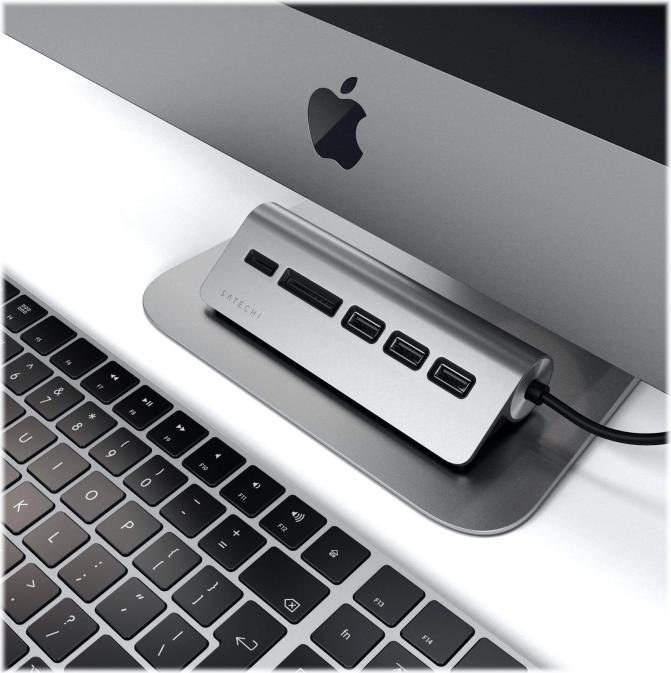 Immagine prodotto Satechi Mozzo in alluminio USB-C (USB-C, 5 Porti)