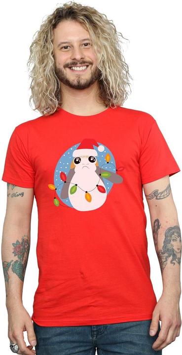 Produktbild Star Wars The Last Jedi Porg Christmas Lights TShirt (L)