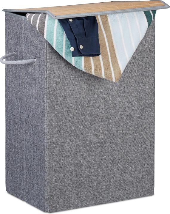 Immagine prodotto Relaxdays Porta biancheria con chiusura a strappo (60 l)