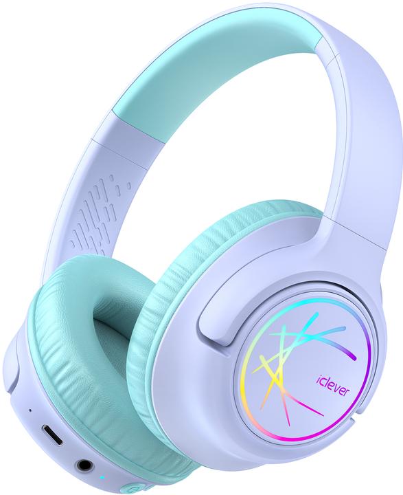 Iclever Headphone Kids BT & Cable LED