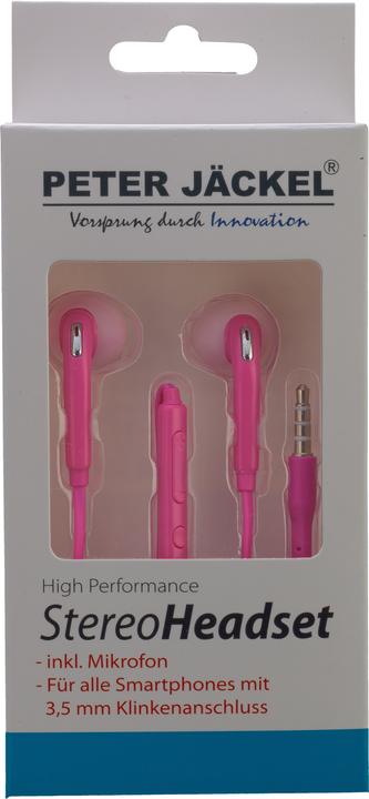 Produktbild Peter Jäckel Stereo Headset 3,5mm Klinke SOUND PRO Pink (Kabelgebunden)