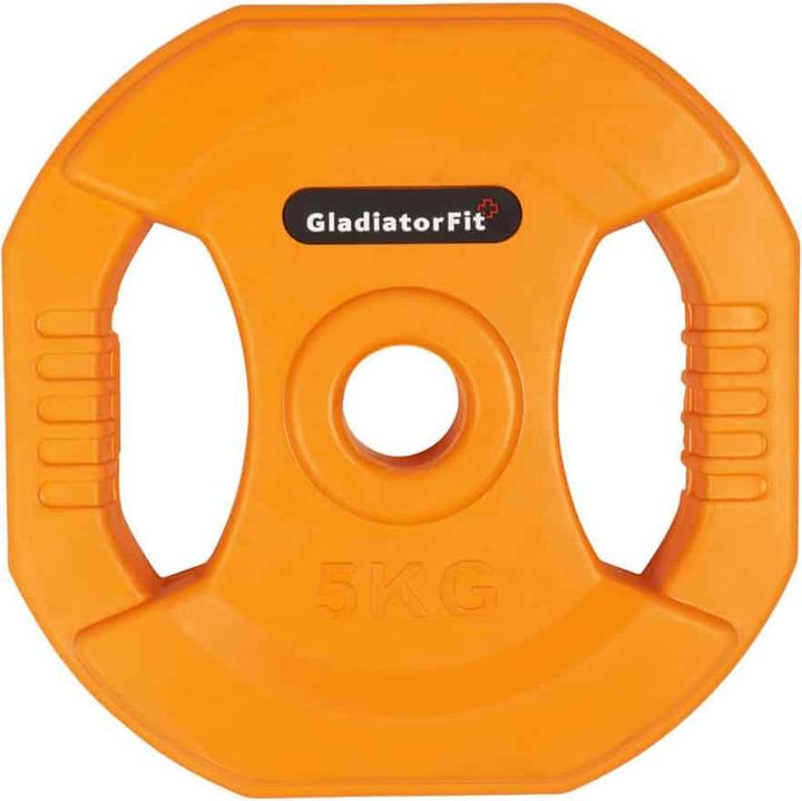 Image du produit Gladiatorfit Disque de poids en caoutchouc avec poignées (1 x 5 kg)