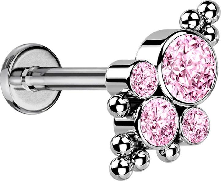 Immagine prodotto Star Piercing Orecchini a perno argento cristalli quadrati argento (senza ottoneTitanio G23, Acciaio chirurgico 316L)