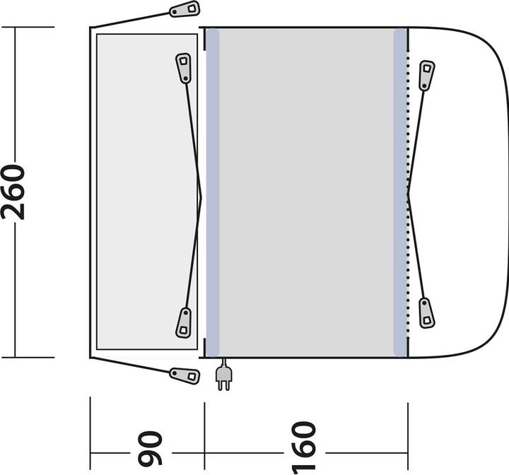 Produktbild Outwell Newburg 160 Air (Vorzelt, 16.50 kg, 2 Personen)