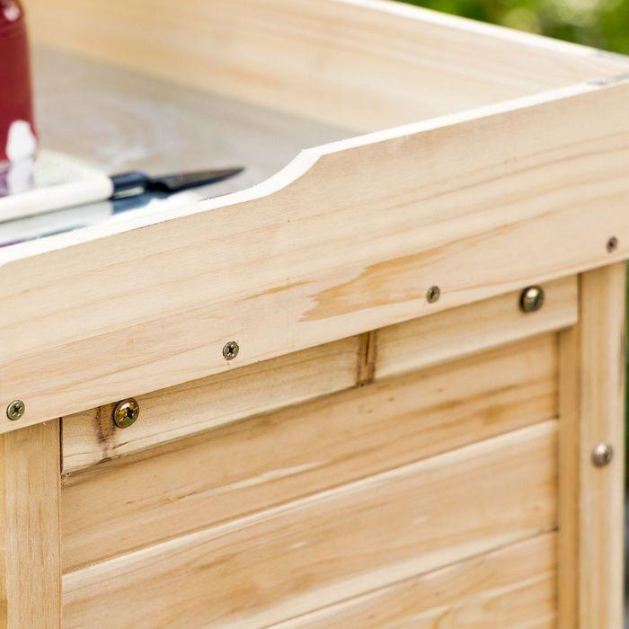 Produktbild Swisshandel24 Gartenschrank Pflanztisch mit Unterschrank Holz, 2 Einlegeböden, 83 x 40 x 92 cm