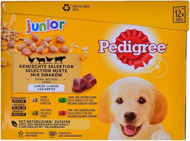 Image du produit Pedigree Junior Selection Mix - Nourriture humide pour chiens - 12x100 g (Junior, 12 pcs, 1200 g)