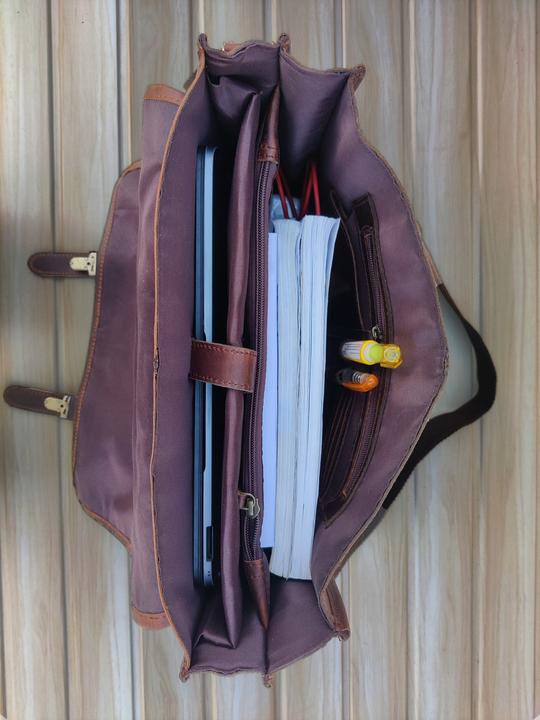 Produktbild Only-Bags.Store Echtes Leder Umhängetasche, Laptop-Tasche, Umhängetasche, Geschenk für Männer, Büro Tasche, Arbeit