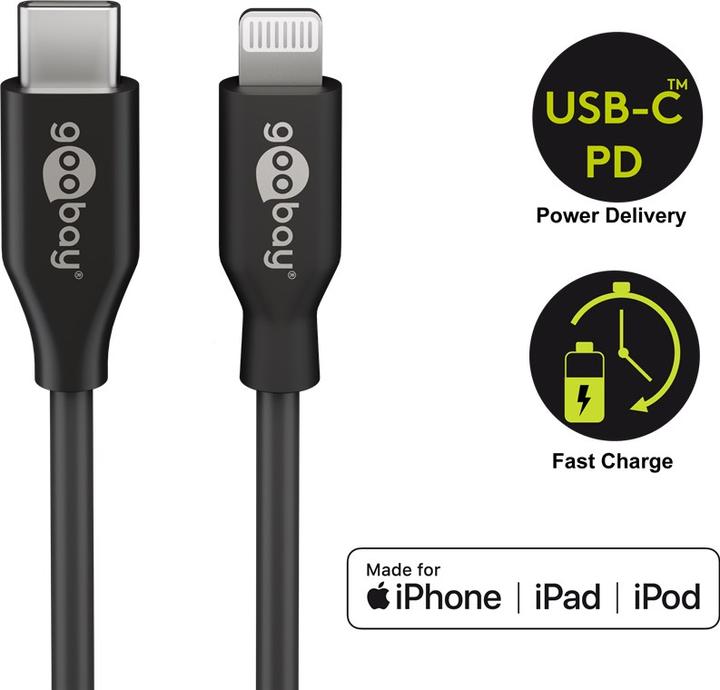 Produktbild Goobay Lightning - USB-C Kabel (2 m, USB 2.0)
