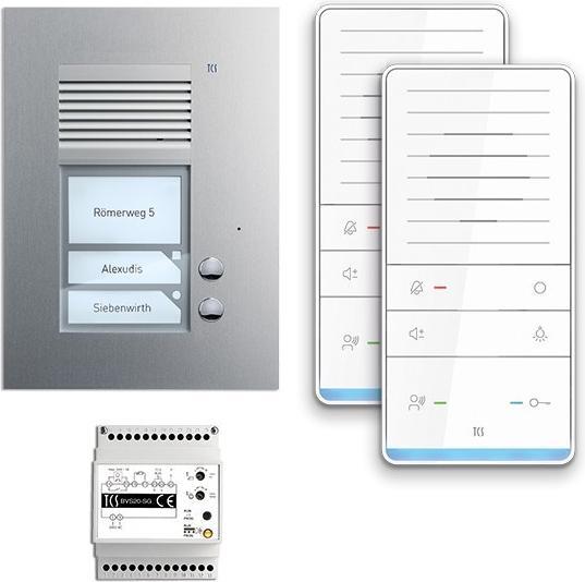 Immagine prodotto TCS Set citofonico da incasso per 2 unità abitative