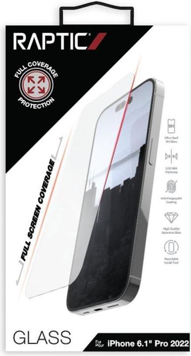 Actual product image X-Doria Full Glass iPhone 14 Pro full screen tempered glass (1 Piece, Apple iPhone 14 Pro)