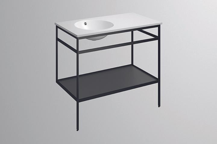 Produktbild Alape Work.Frame Waschplatz, WP.WF20.3, B: 1000mm, H: 900mm, T: 525mm, Mulde rund links, Überlauf
