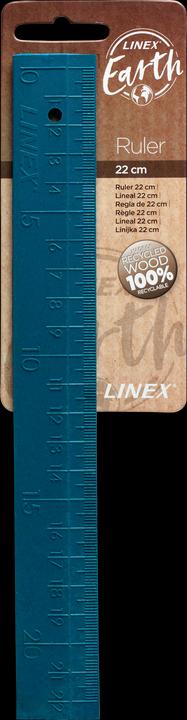Actual product image Linex Ruler earth rewood, recycled wood, 22 cm, blue (220 mm)