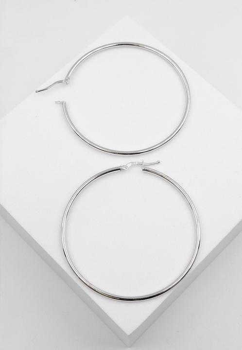 Actual product image Muau Creoles (White gold)