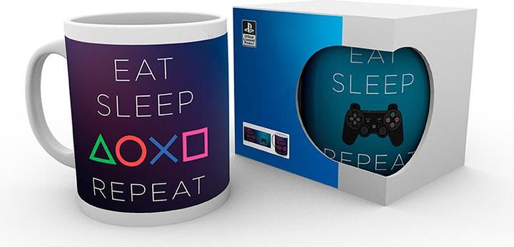 Actual product image Universal Textiles PLAYSTATION - Mug - 320 ml - Eat Sleep Repeat - subli - box x2 (320 ml, 2 x)