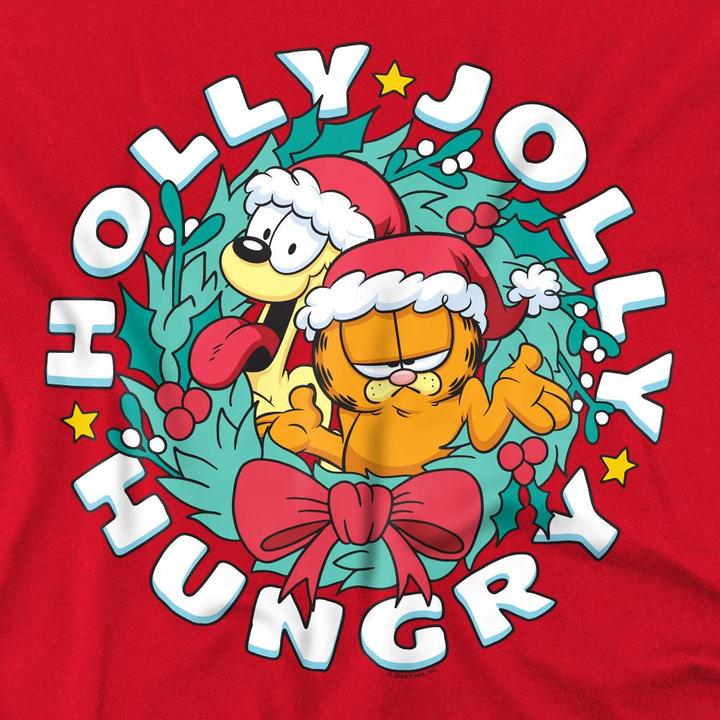 Produktbild Garfield Holly Jolly Hungry TShirt weihnachtliches Design (L)