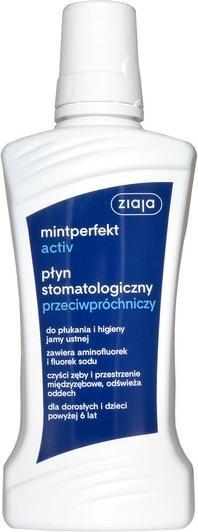 Immagine prodotto Ziaja Mintperfekt Activ płyn do płukania jamy ustnej stomatologiczny przeciwpróchniczy 500ml (500 ml, Collutorio)