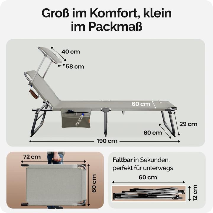 Produktbild Casaria Sonnenliege (190 cm)