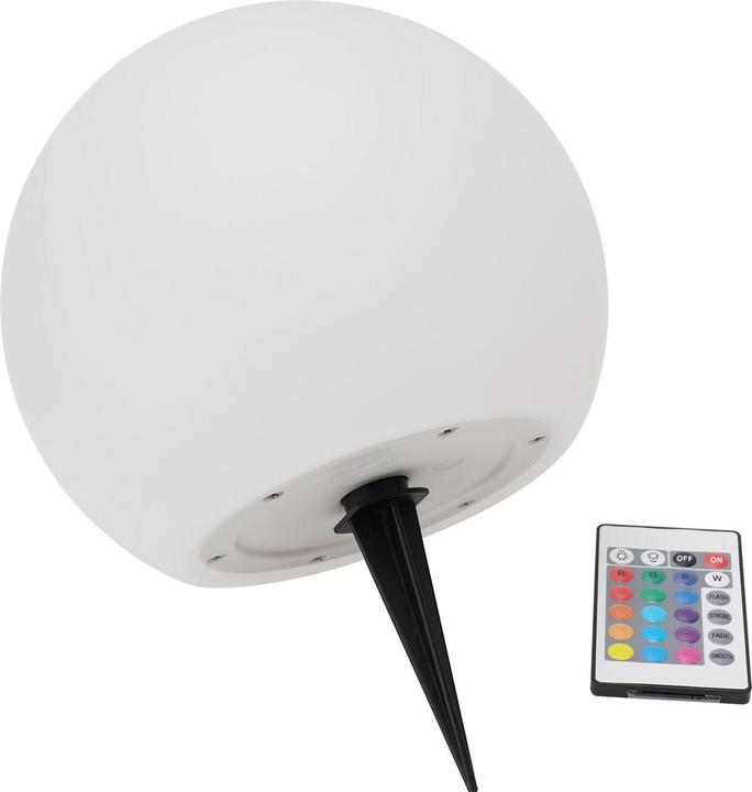 Actual product image Casativo 2er-Set LED-Leuchtkugel mit Fernbedienung, solarbetrieben, RGBW, 60 Lu, IP67, Ø 20 cm (60 lm, IP67)