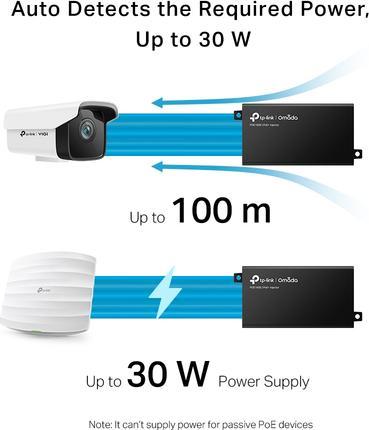 Produktbild TP-Link PoE+-Injektor-Adapter TL-POE160S Ethernet LAN (RJ-45) Anschlüsse 1x10 (802.3at (PoE+), 802.3af (PoE), 30 W)