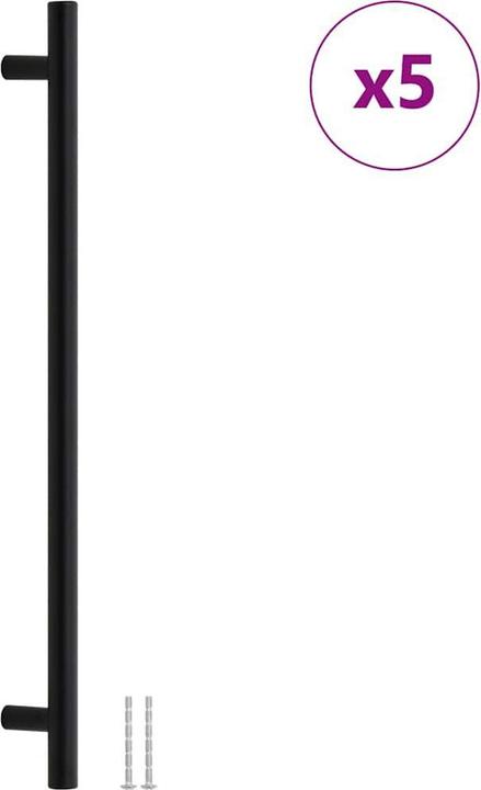 Actual product image VidaXL Furniture handles 5 pcs. black 320 mm stainless steel, colour