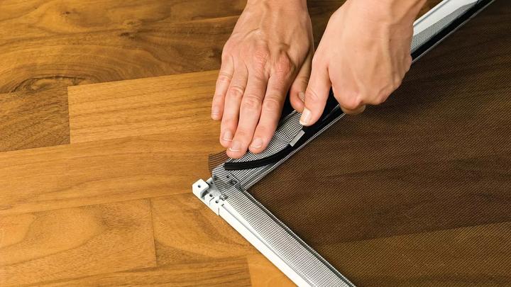 Actual product image tesa Insect screen Alu COMFORT for windows, with aluminium frame, without drilling (140 x 150 cm)
