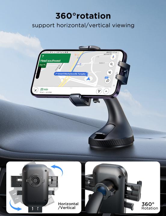 Produktbild Joyroom JR-OK6 Autotelefonhalter am Armaturenbrett – Schwarz