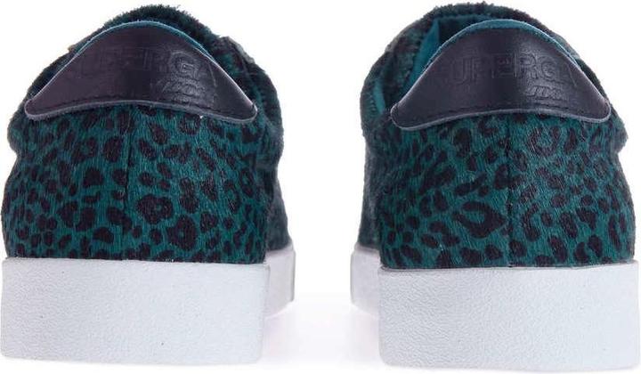 Actual product image Superga Womens/Ladies 2843 Club S Leopard Print Cowhide Leather Trainers (35.5)