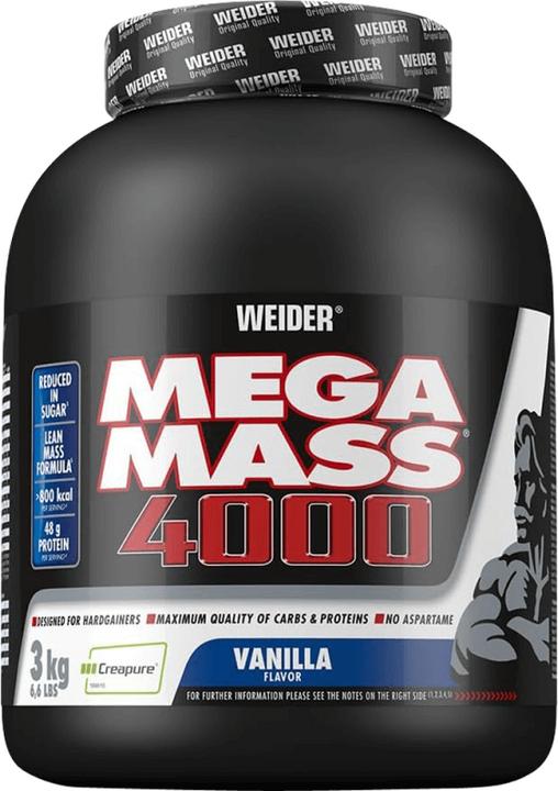 Image du produit Weider Mega Mass 4000 (boîte de 3000g) (Vanille, 1 pcs, 3000 g)