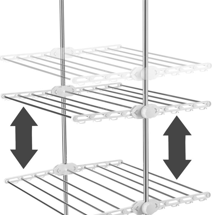 Image du produit tectake Séchoir tour Odelia avec roulettes, pliable, 4 niveaux