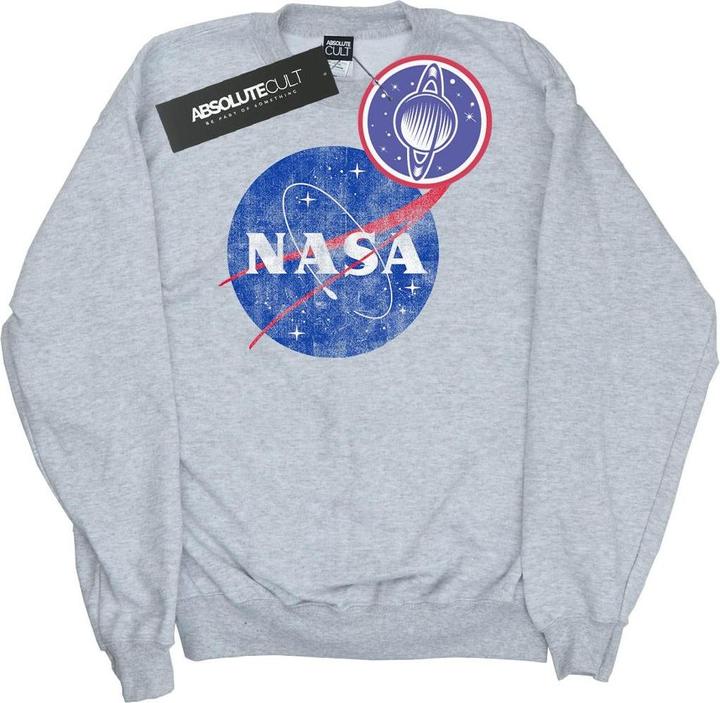 Nasa Classic Insignia Logo Distressed Sweatshirt