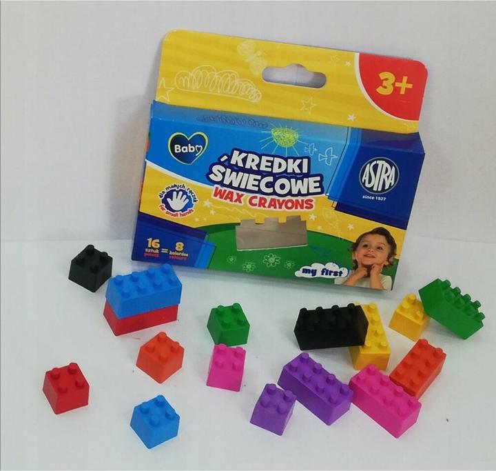 Astra BABY Wachs-Knochen 16 Stück, 8 Farben (Multicoloured, 16 x)