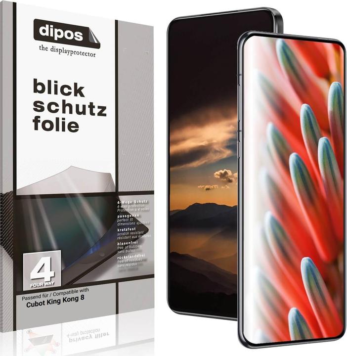 Actual product image Dipos Privacy Screen Protector 4-Way Privacy-Filter (1 Piece, Cubot King Kong 8)