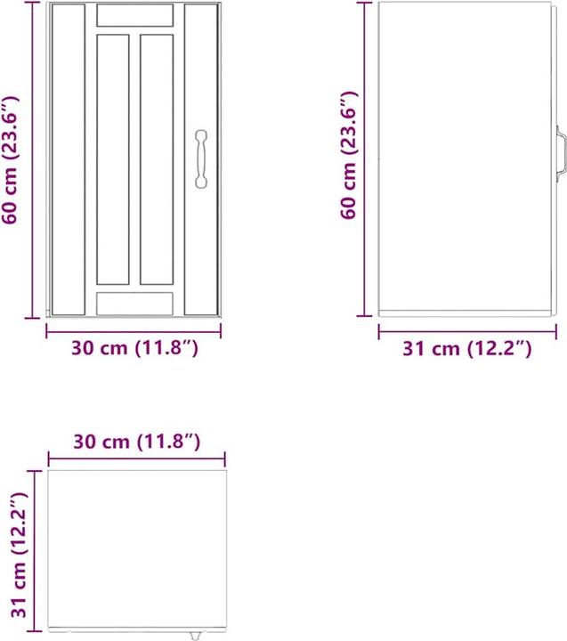 Produktbild VidaXL Madlene (30 x 31 x 60 cm)