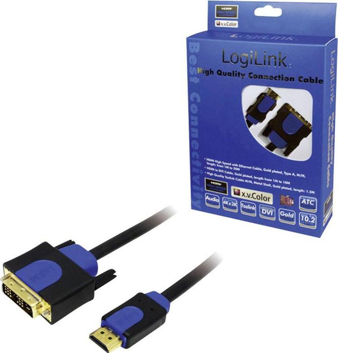 Actual product image LogiLink DVI — HDMI (Typ A) (5 m, HDMI)