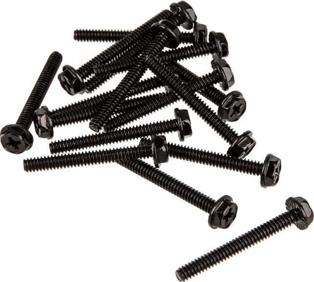 Actual product image XSPC Radiator fan screws type 6-32, 30mm (16 pieces) - black (30 mm)
