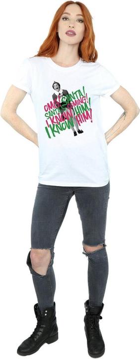 Actual product image Elf Womens/Ladies Santa's Coming Cotton Boyfriend T-Shirt (S)