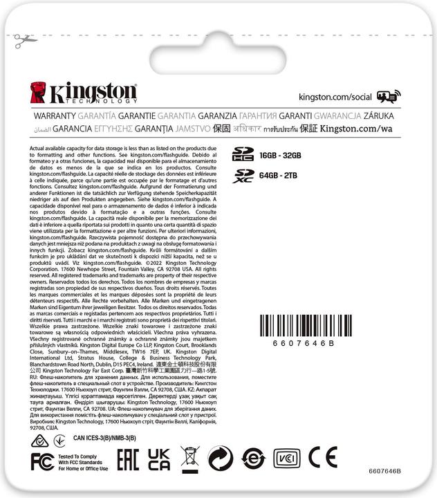 Actual product image Kingston Canvas React Plus (32 GB, SDHC, U3, UHS-II)